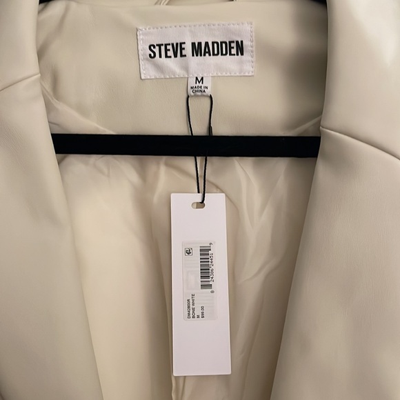 Steve Madden Faux Leather Blazer -Bone Color -Size Medium -NORDSTROM - Picture 7 of 10